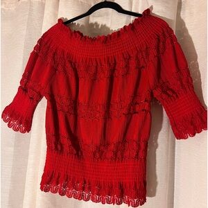 🌟Off the Shoulder Shirred Top🌟